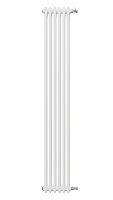 2 ряда колонок Радиатор трубчатый КЗТО Batarìa 2-1750-6 сек. подключение боковое универсальное, цвет:  белый (глянцевый)